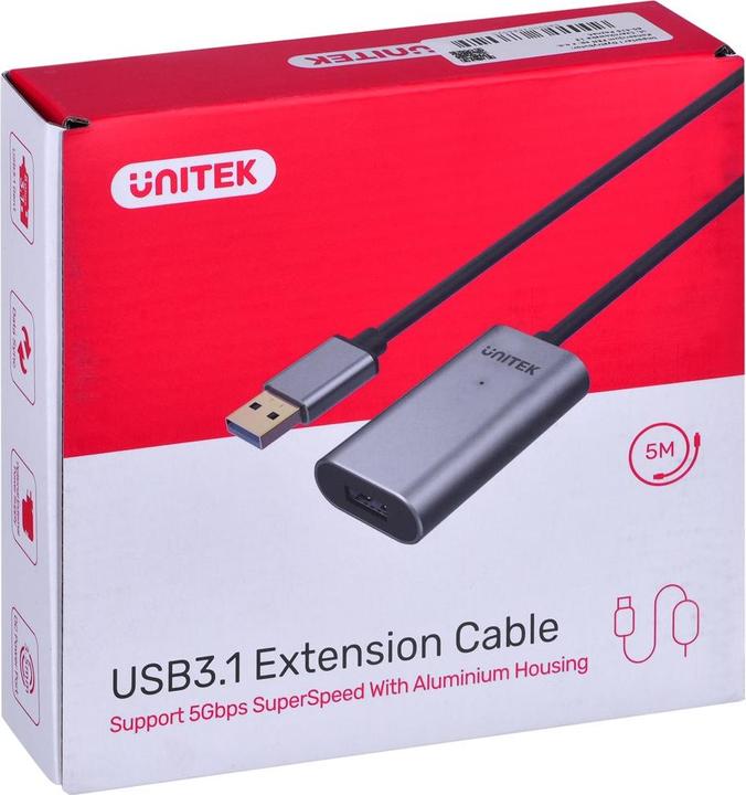 Immagine prodotto Unitek Y-3004 Cavo USB USB 3.2 Gen 1 (3.1 Gen 1) USB A (5 m, USB 3.2 Gen 1)
