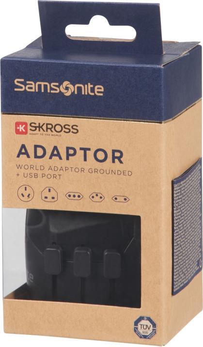 Actual product image Samsonite Worldwide Adapter and USB