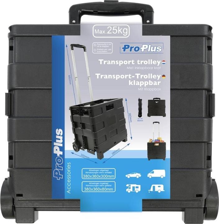 Produktbild ProPlus Transport-Trolley klappbar mit Klappbox (25 kg)