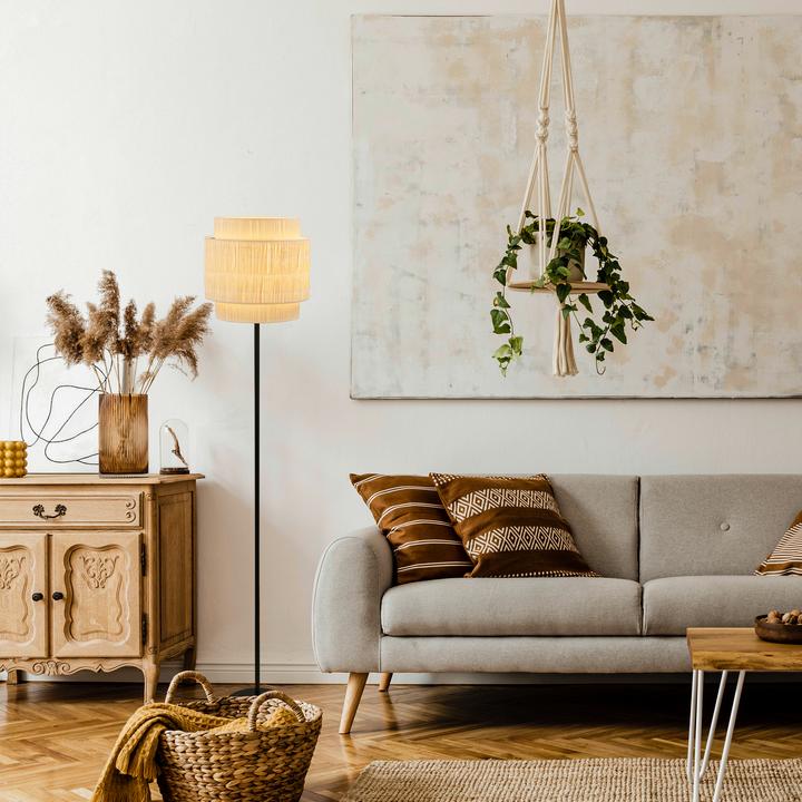 Immagine prodotto Briloner Lampada da terra, nero/naturale, excl.1x E27/max. 10W (E27)