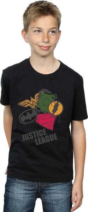 Immagine prodotto Justice League Spray Logos Maglietta Ragazzi (116)