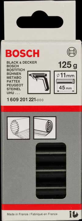 Produktbild Bosch Professional Zubehör Schmelzkleber, 11 x 45 mm, 125 g, schwarz