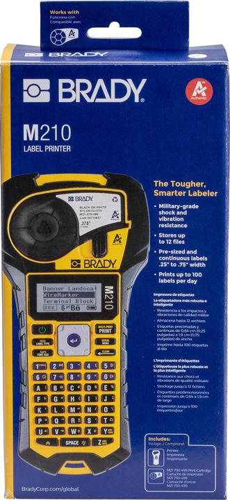 Produktbild Brady M210 Etikettendrucker, Kartonverpackung, mobiles Beschriftungsgerät, Endlos- und Etikettendruck, A