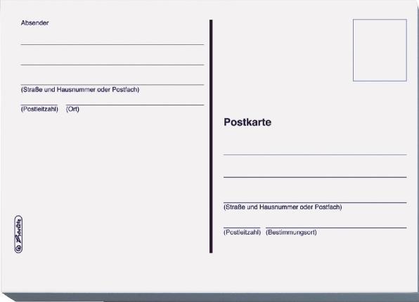 Actual product image Herlitz Postcards, DIN A6, 170 g/sqm, white (20 pcs.)