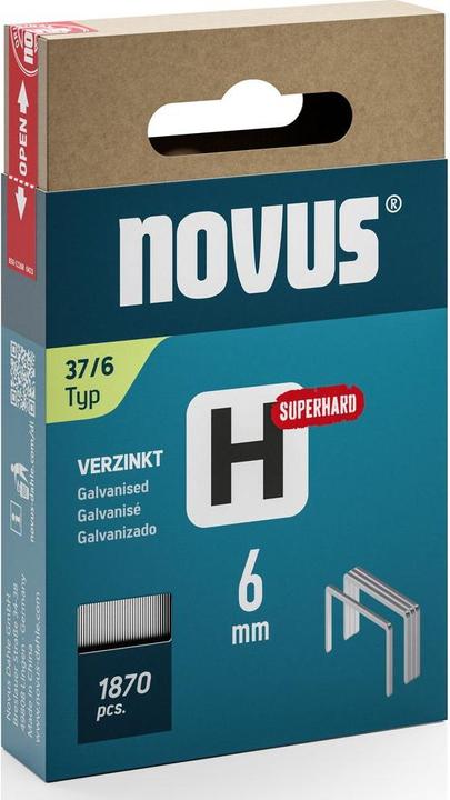 1x NOVUS Feindrahtklammer Klammerbreite 10,6 mm