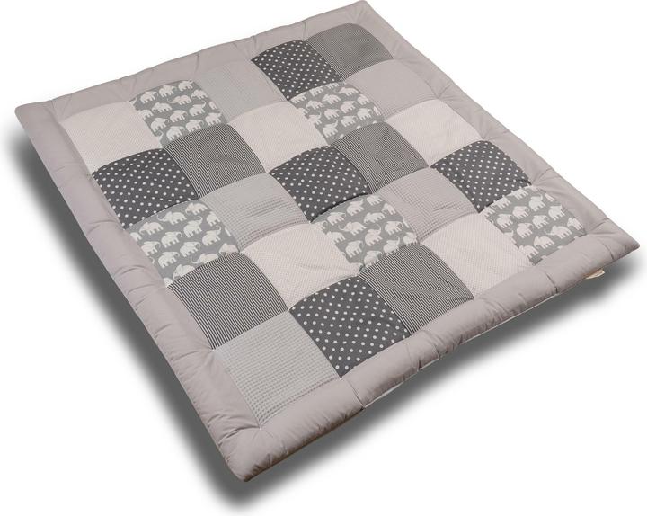 Produktbild Ullenboom Krabbeldecke Graue Elefanten 120 x 120 cm