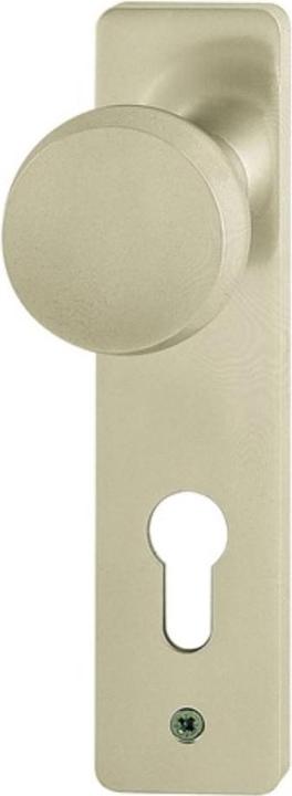 Hoppe Knob short plate 58/202K Aluminium F2 Distance 72 mm PZ (Door handle)