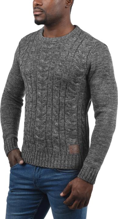 Actual product image Solid Philemon Men's Jumper Chunky Knit Pullover With Crew Neck Made Of 100% Cotton (XXL)