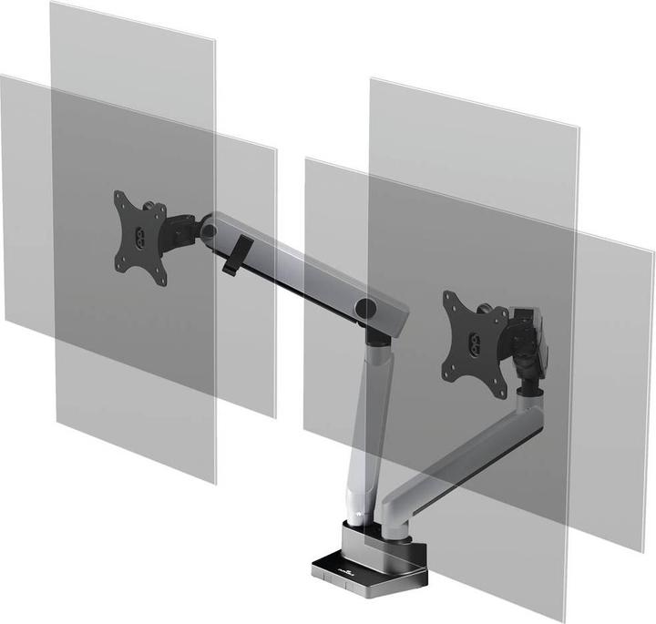 Produktbild Durable Monitorhalt. SELECT PLUS m Arm f 2 Mon. Tischb. Sil. (Tisch, 32")