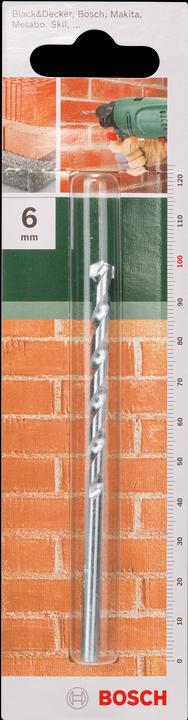 Produktbild Bosch Zubehör Steinbohrer nach ISO 5468 D= 6,0 mm L= 100 mm (6 Millimeter)