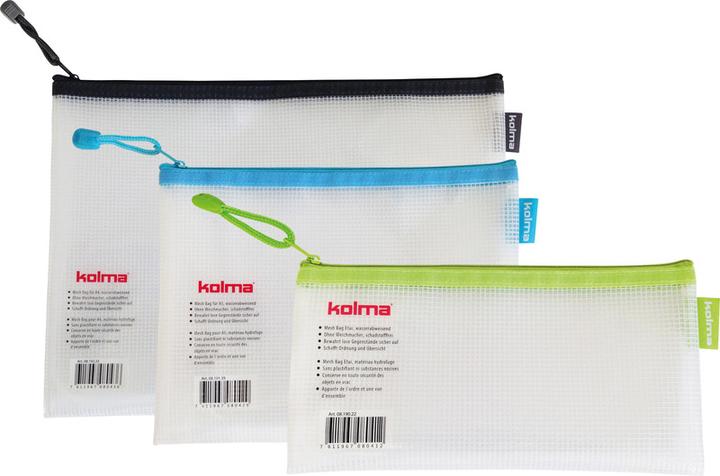 Actual product image Kolma Mesh bag zip pouch kiwi (23 x 11.5 cm, 1 x)