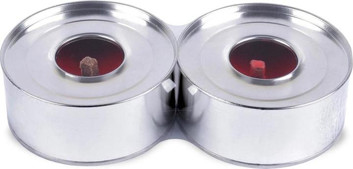 Image du produit müller Kerzen Boîte en métal avec cire rouge 9.6 x 4.3 cm, rouge, 2 pièces (2 pcs)