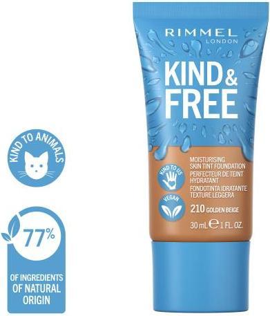 Actual product image Rimmel London Kind & Free Moisturising Skin Tint Foundation (201 Golden Beige)