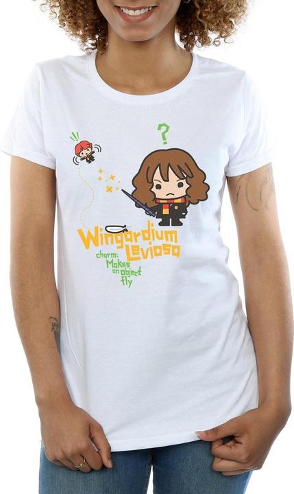 Actual product image Womens/Ladies Hermione Granger Wingardium Leviosa Junior Cotton T-Shirt (XL)
