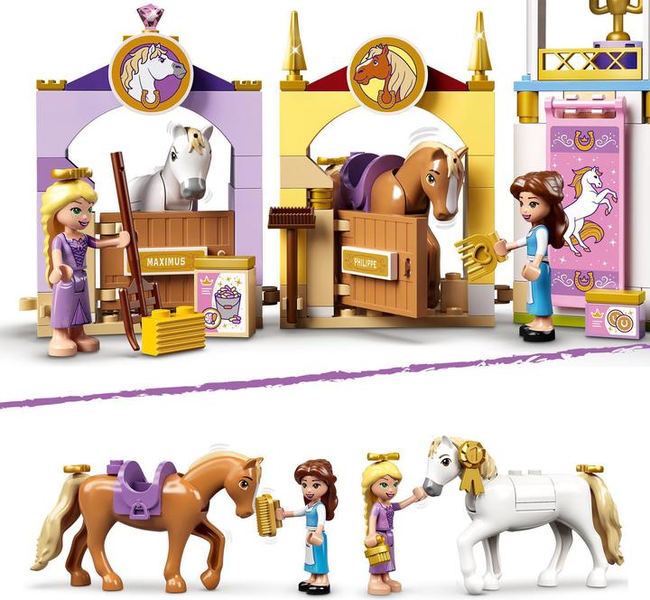 Immagine prodotto LEGO Disney Princess 43195 Belle e Rapunzel Cavallo Stabile (43195, LEGO Disney)
