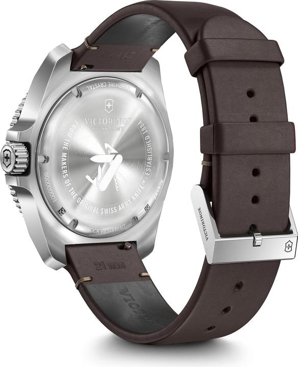 Immagine prodotto Victorinox Journey 1884, Orologio subacqueo, Orologio da uomo, 43 cm, Quadrante nero, Cinturino in pelle (Orologio sub, 43 mm)