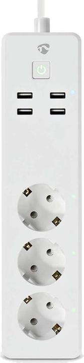 Produktbild Nedis SmartLife Power Strip | Wi-Fi | 3 x Schutzkontakt (CEE 7/3) / 4 x USB | 16 A | 3680 W | 1.80 m (3 x, CEE 7/3, 1.80 m)