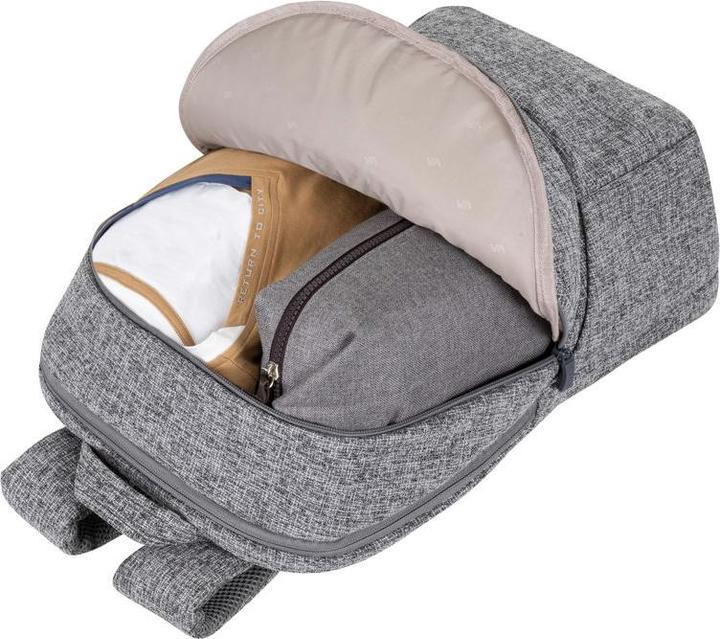 Actual product image Rivacase Laptop backpack, Light gray (15 l)