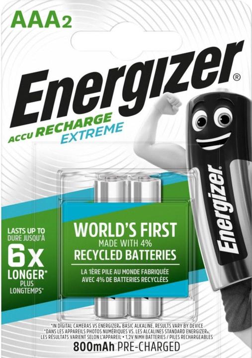 Actual product image Energizer Recharge Extreme (2 pcs., AAA, 800 mAh)