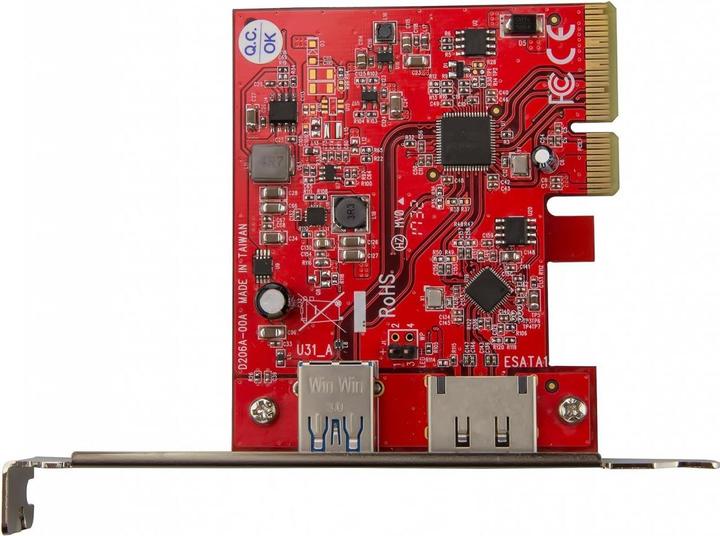 Produktbild StarTech USB 3.1 PCIe-Karte - 2 Anschlusse - 1 x USB-A und 1 x eSATA - 10 GBit / s - USB 3.1-Karte - eSATA...