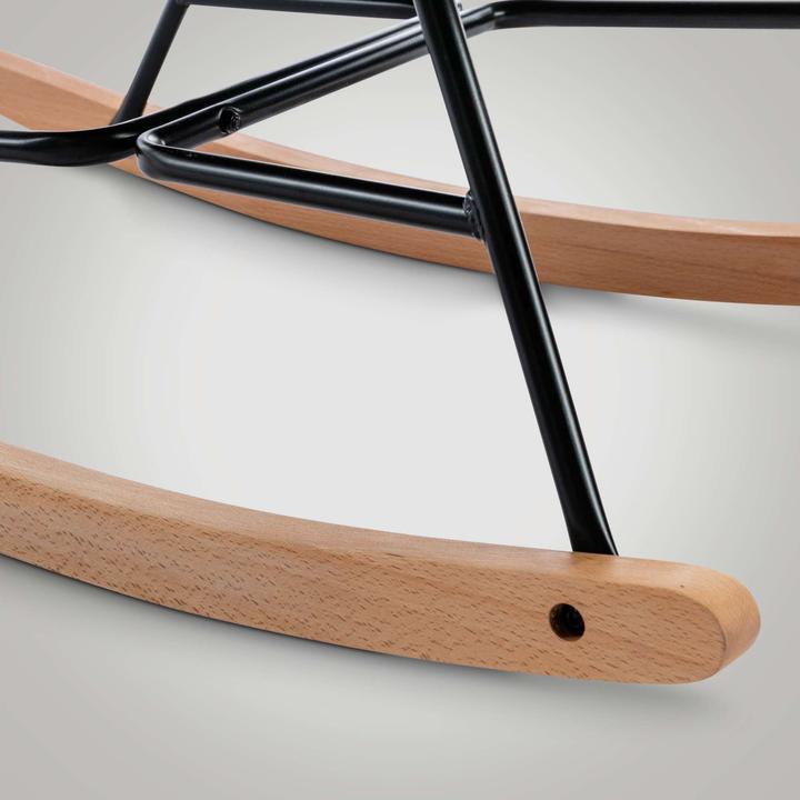 Image du produit CLP fauteuil à bascule Sanka velours, noir
