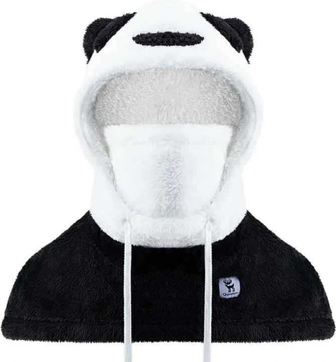 Qunature Panda Ski Balaclava for Kids/Adults Size M - Black/White
