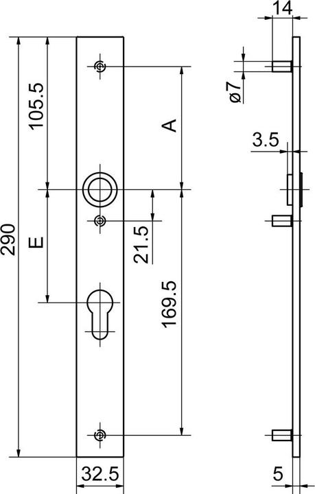 Actual product image Glutz Outside door signs easyfix (Door plate set)