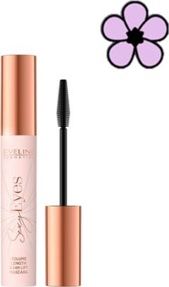 Actual product image Eveline Sexy Eyes Mascara lengthens and lifts lashes 8ml (Extra Black)