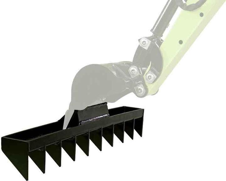 Produktbild Zipper Minibagger Set mit Gabel/Rechen/Reisszahn