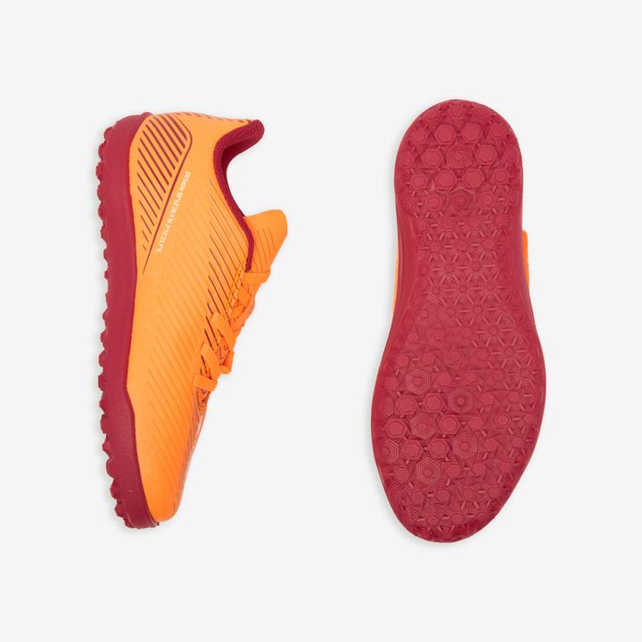 Image du produit Kipsta Chaussures de football à crampons pour enfants avec fermeture velcro - 160 Easy Turf orange (33)
