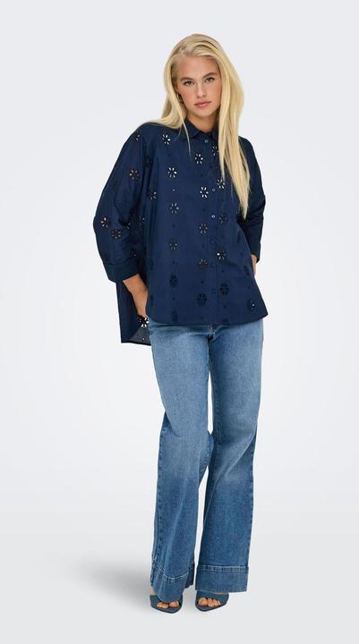 Actual product image Only Onlnew Lina Grace Ls Brod Angl Shirt Wvn (M)