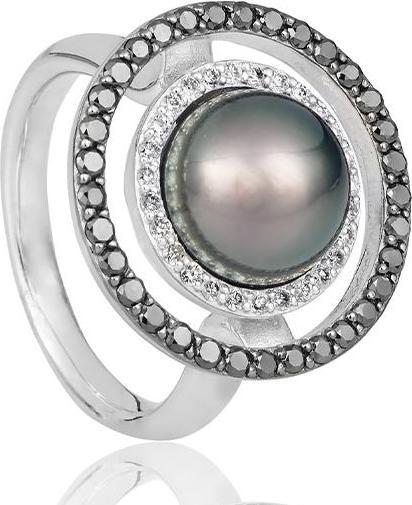 Produktbild Breuning RING - TAHITI-Z.-PERLE/Brill. 0,698 Ct. schwarz (53, 585/14 K Gold)