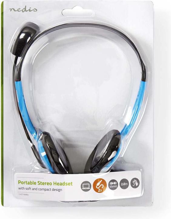 Actual product image Nedis Headphones for PC Headband 2 Plug 3.5 mm (Wireless)