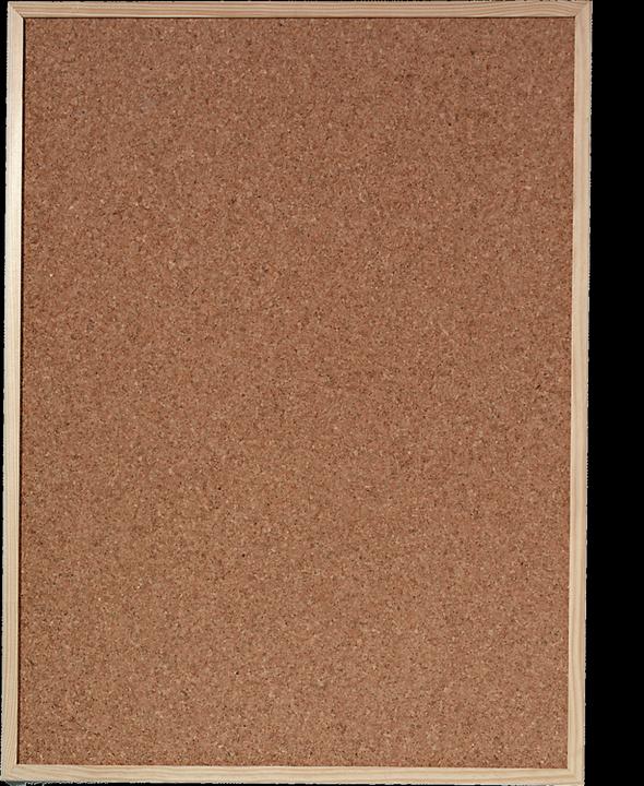 Actual product image Herlitz Pinboard cork cork board 60x80cm with natural wood frame (Bulletin board, 60 x 80 cm)