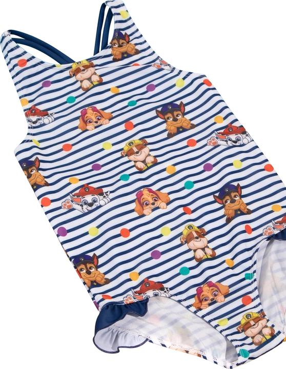 Actual product image Paw Patrol Girls Striped One Piece Swimsuit (104)