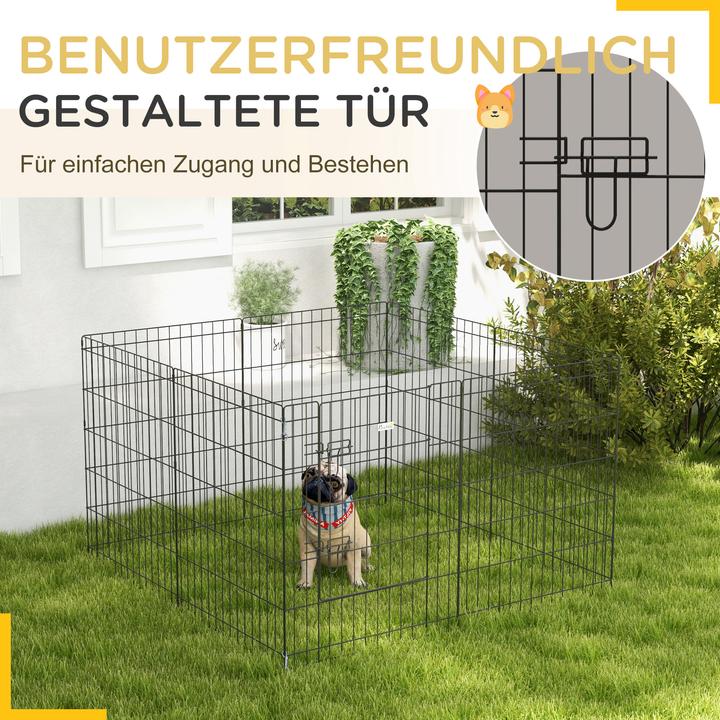 Image du produit PawHut Welpenauslauf Metall Schwarz