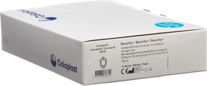 Image du produit Conveen Security Plus Sac de jambe 750ml 50cm Valve de retour