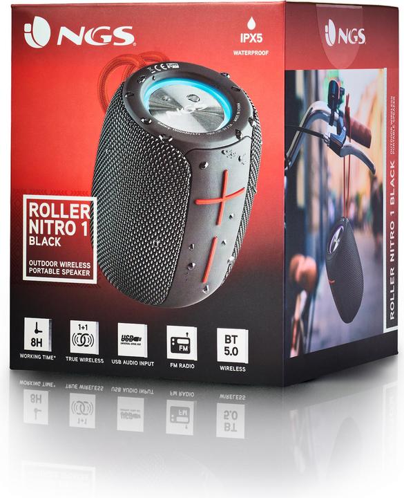 Produktbild NGS Roller nitro 1 black (8 h, Akkubetrieb)