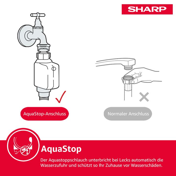Actual product image Sharp ES-NFB714CWA-DE (7 kg, Left)