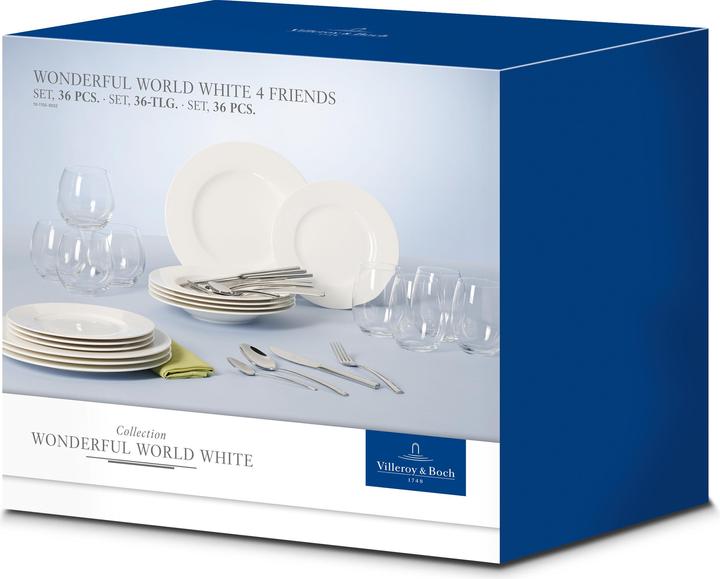 Immagine prodotto Villeroy & Boch 4 Amici Set 36 pezzi Mondo Meraviglioso Bianco (36 Pezzo/i)