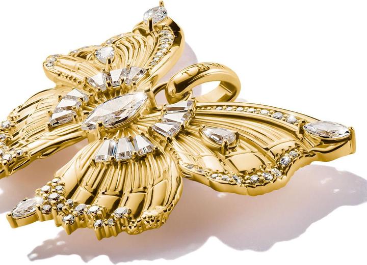 Actual product image Thomas Sabo PE984-414-14 Anhänger butterfly mit Steinen vergoldet Damen (Sterling silver 925)
