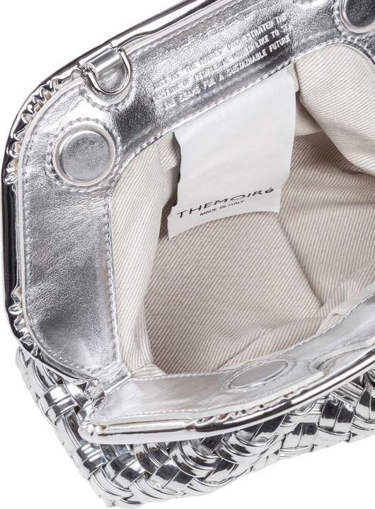 Produktbild Themoirè vegan fabric clutch bag mirror effect color silver