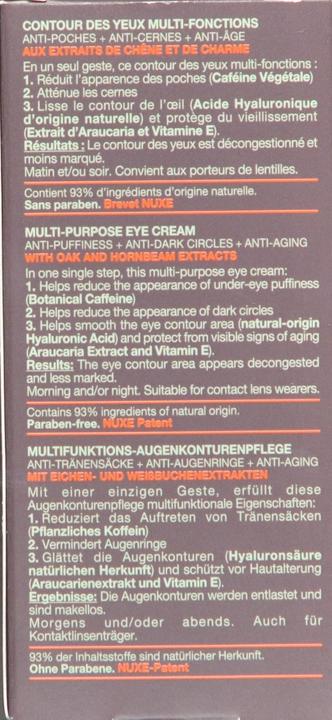 Produktbild Nuxe Multifunktions-Augenkonturenpflege Men (Crème, 15 ml, Tag)