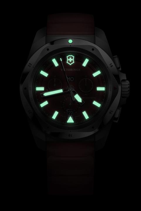 Produktbild Victorinox I.N.O.X. Chrono 43, SIR, RED dial,RED rubber str (Chronograph, Taucheruhr, 43 mm)