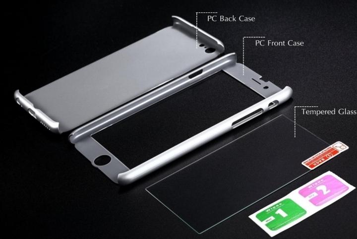 Produktbild Floveme 360 Grad Panzerglas Case iPhone 6/6S Rundumschutz (1 Stück, Apple iPhone 6s)