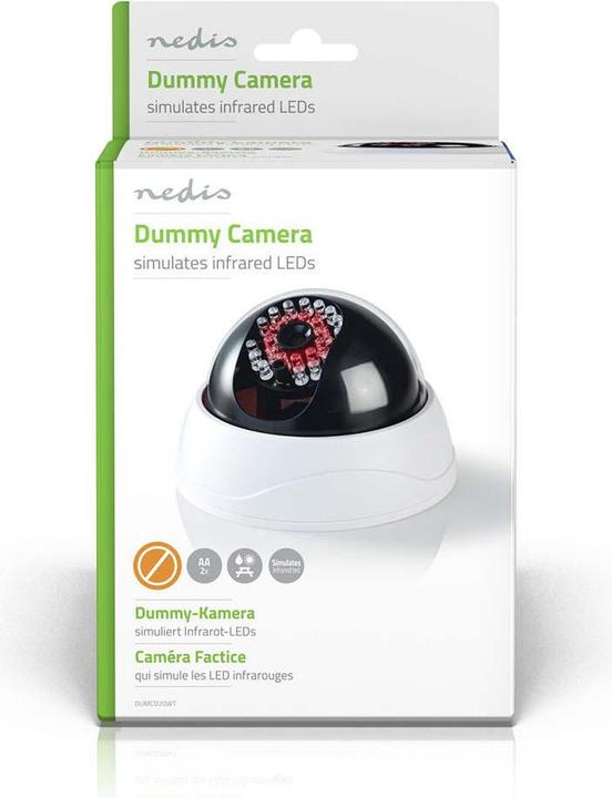 Produktbild Nedis DUMCD20WT Dummy-Überwachungskamera Dome IP44 Weiss