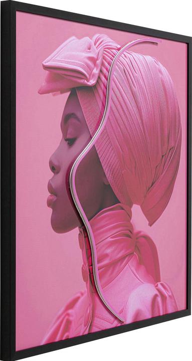 Actual product image Kare Design Framed picture Pink Woman LED 80x80cm (80 x 80 cm)