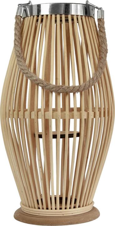 Natura Punto Bamboo Lantern with Glass Wind Light (1 x)
