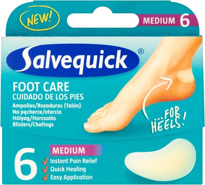 Image du produit Salvequick ister Patch Foot Care Heels Plasters Onisters And Abrasions Averages 6Pcs. (Sparadraps pour les pieds)