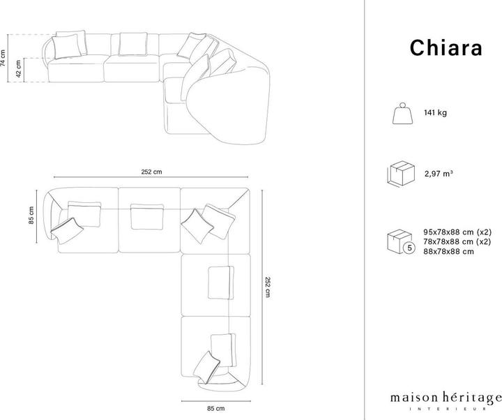 Image du produit Maison Heritage Chiara (Canapé d'angle)